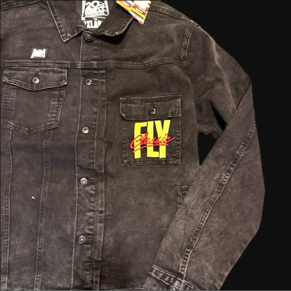 BORN FLY STUDIOS - black denim jacket NWT